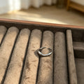 Damen Offener Edelstahlring mit elegantem Wellen-Design Shop Nory