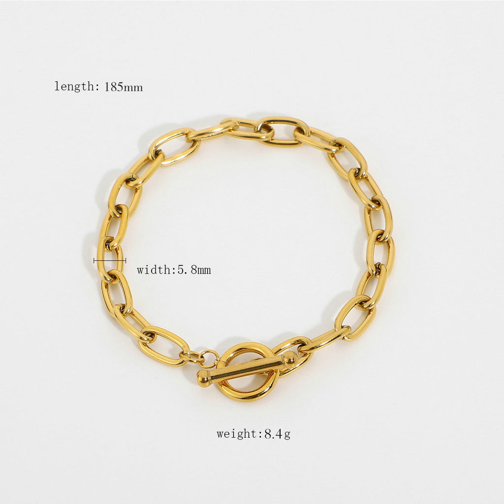 Damen Edelstahl Armband mit flexiblem Design und stylischer Kettenstruktur Shop Nory