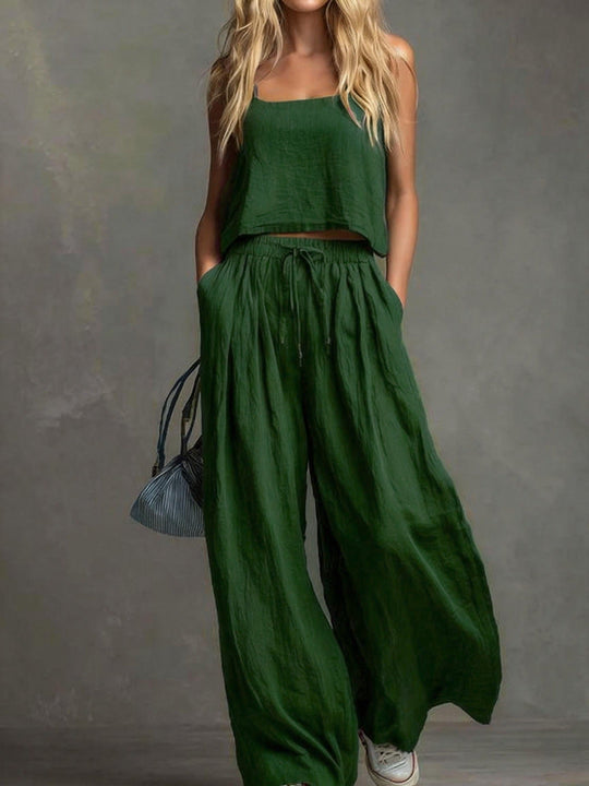 Damen Sommerliches Freizeit-Set mit weitem Oberteil und lässiger Hose