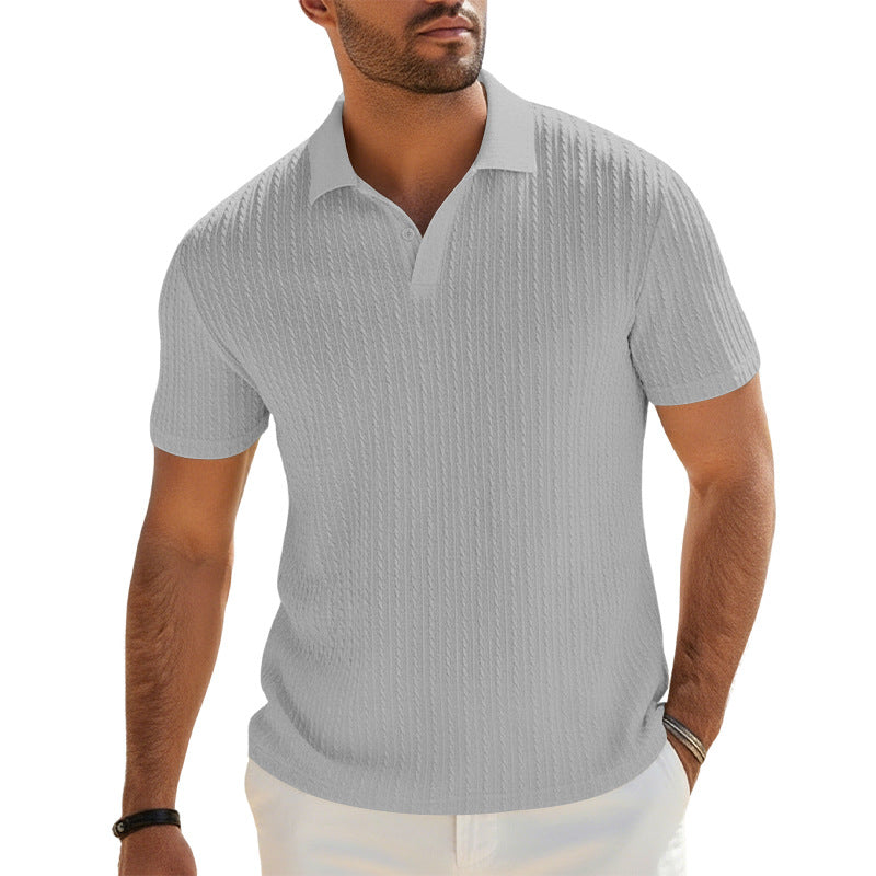 Herren Feinstrick-Polo mit strukturiertem Zopfmuster und weichem Baumwollmix Shop Nory