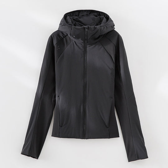 Damen Leichte Softshell-Jacke mit Kapuze, Raglanärmeln und taillierter Passform Shop Nory