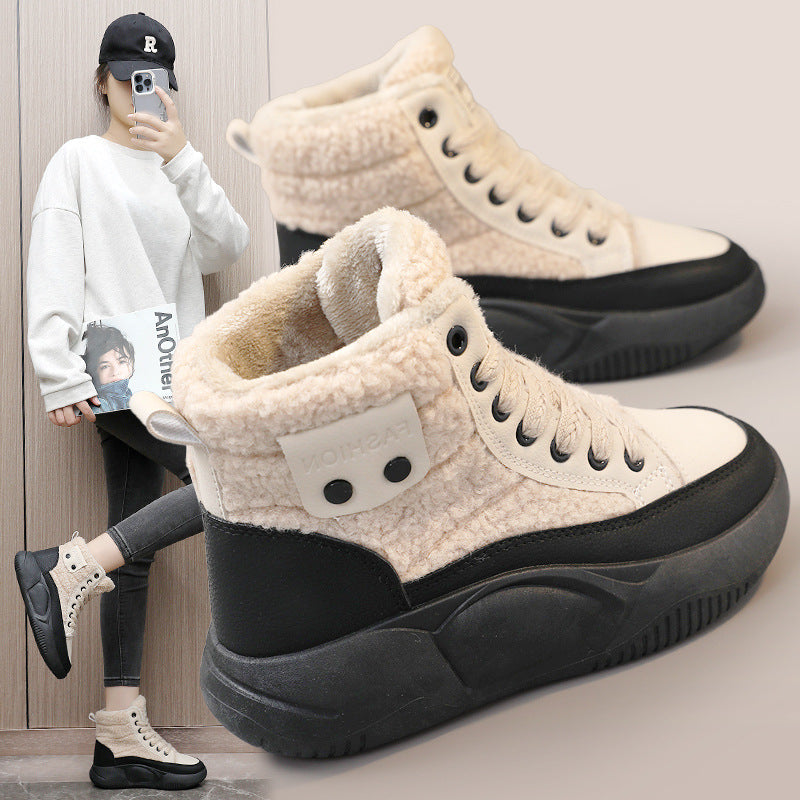 Damen High-Top Sneakers mit isolierendem Innenfutter und rutschfester Sohle