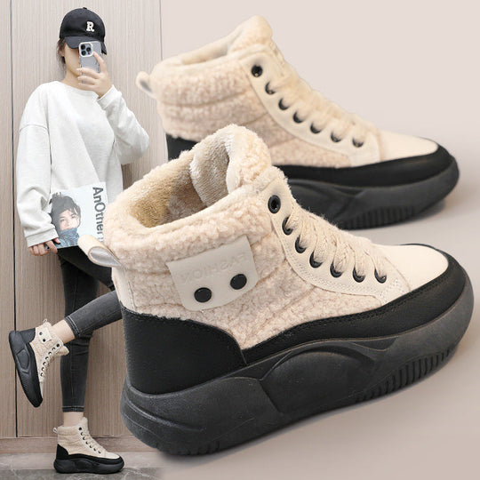 Damen High-Top Sneakers mit isolierendem Innenfutter und rutschfester Sohle