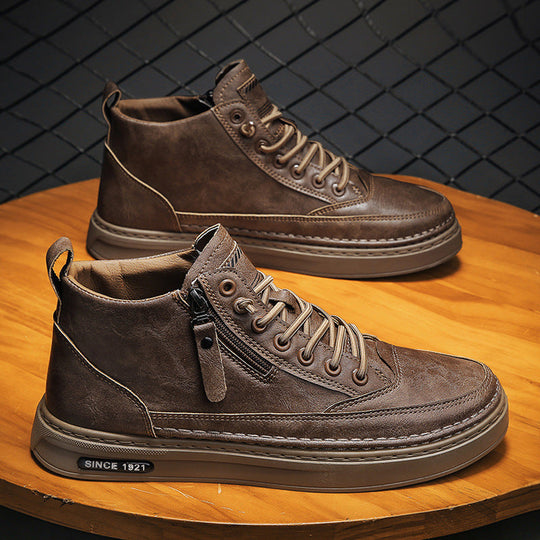 Herren Hochwertige Leder Sneakers