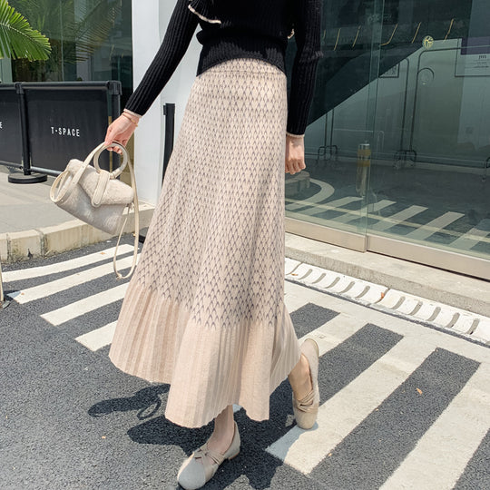 Damen Eleganter und lässiger Midirock mit strukturiertem Design Shop Nory