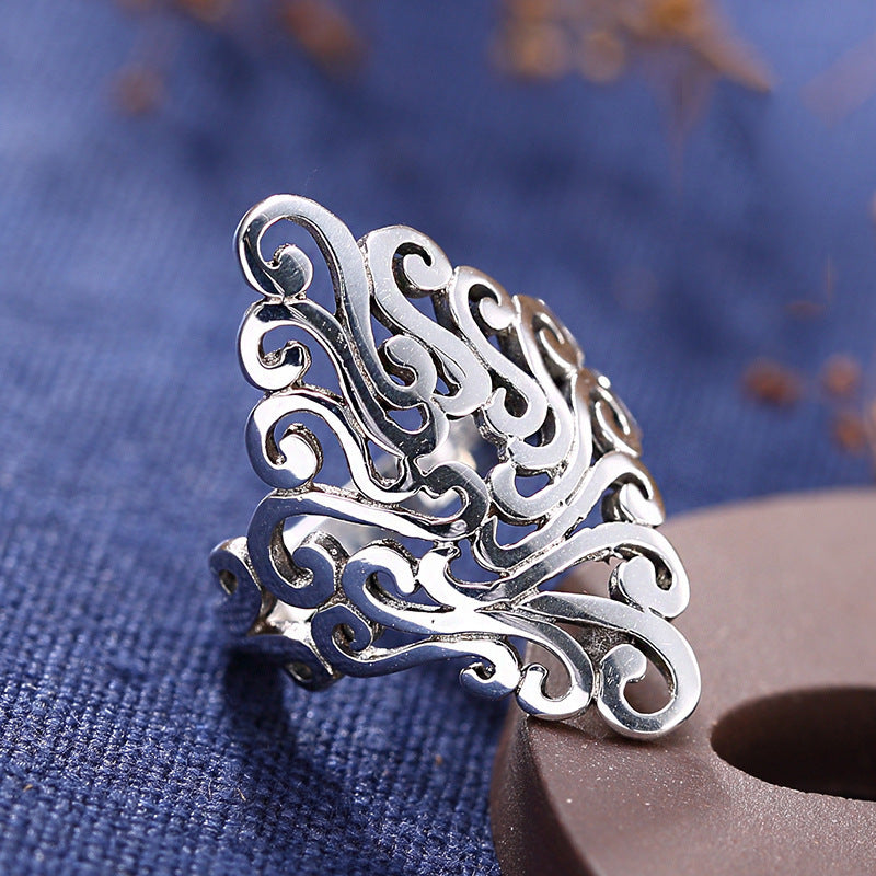Damen Offener Ring mit kunstvollem und filigranem Design Shop Nory