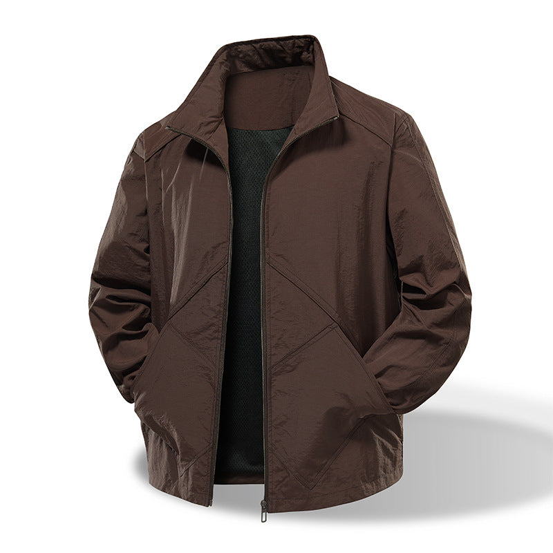 Herren Leichte technische Windjacke mit Mesh‑Futter und Stehkragen Shop Nory