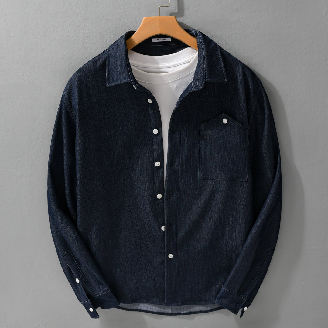 Herren Denim-Overshirt im Hemdjackenstil mit Brusttasche und durchgehender Knopfleiste Shop Nory