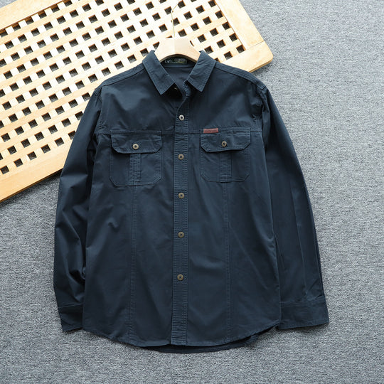 Herren Hemdjacke aus Baumwoll-Twill mit Brustklappen und Knopfleiste Shop Nory
