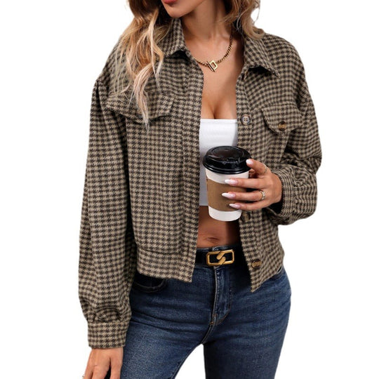 Damen Kariierte Overshirt Shop Nory