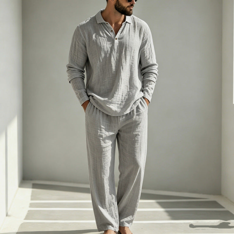 Herren Lässiger Leinen Pyjama Shop Nory
