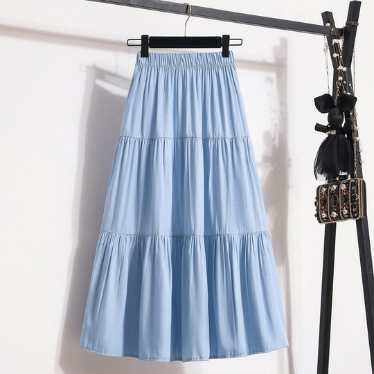 Damen Midi-Rock im lässigen Vintage-Stil
