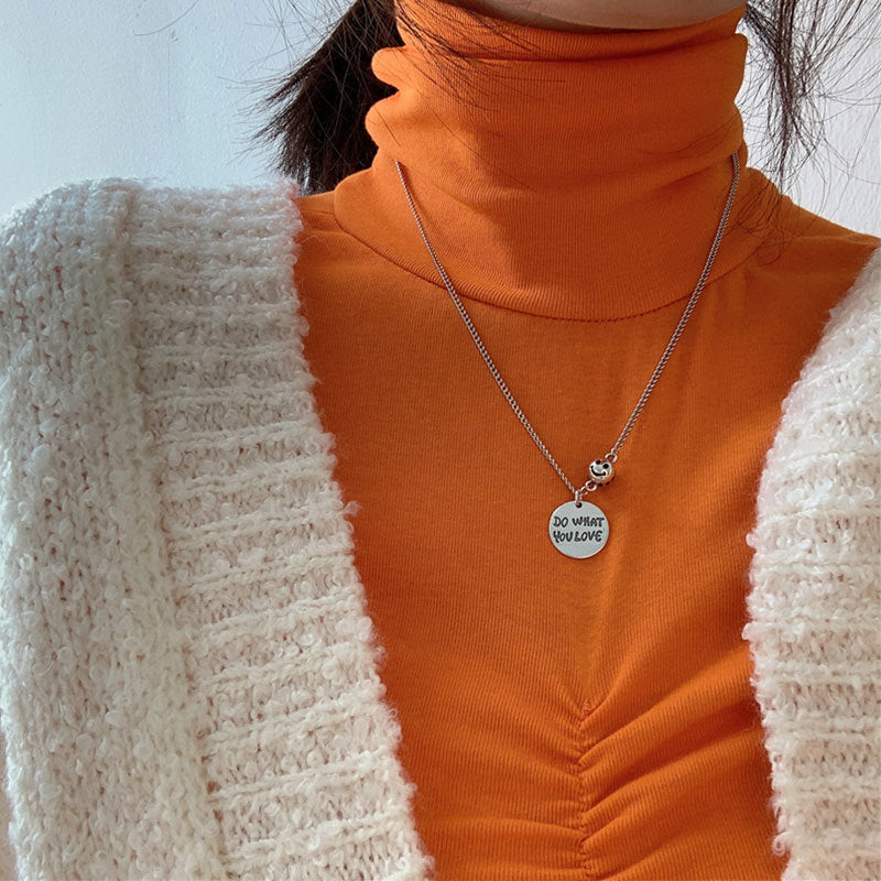 Damen Halskette mit inspirierendem Schriftzug und edlem Anhänger Shop Nory