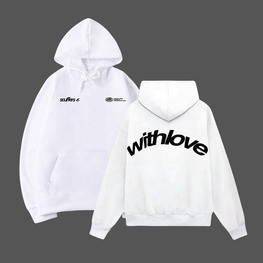 Unisex nan oversized Kapuzenpullover mit großflächigem Rückenprint, Kängurutasche und gerippten Bündchen Shop Nory