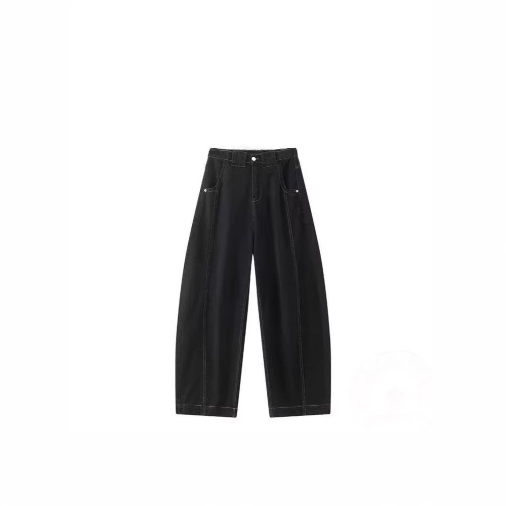 Damen Weitgeschnittene Jeans mit ausgefallenem Used-Look Shop Nory