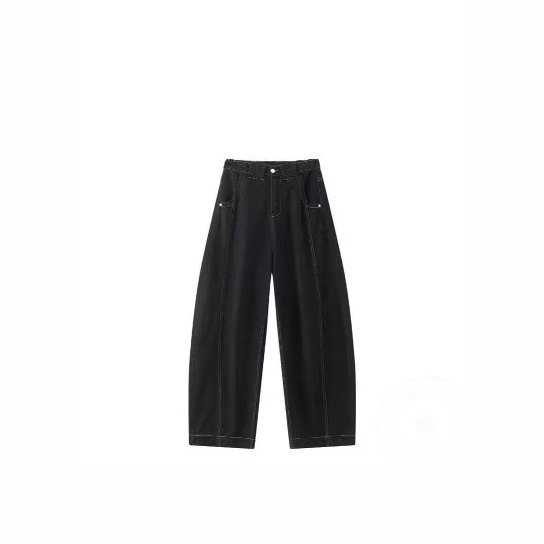 Damen Weitgeschnittene Jeans mit ausgefallenem Used-Look Shop Nory