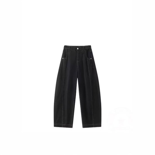 Damen Weitgeschnittene Jeans mit ausgefallenem Used-Look Shop Nory
