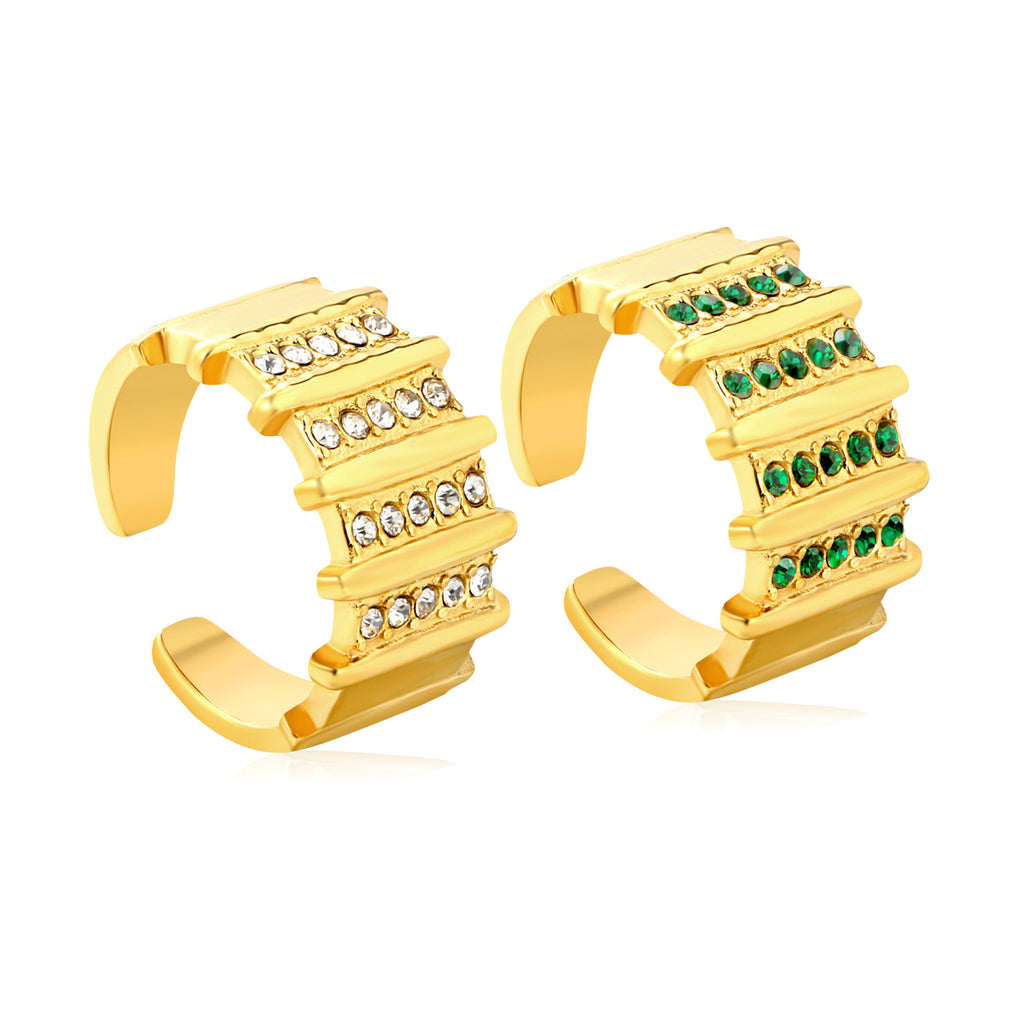 Damen Offener Ring mit kreativem Gitterdesign und funkelnden Zirkonia-Elementen Shop Nory