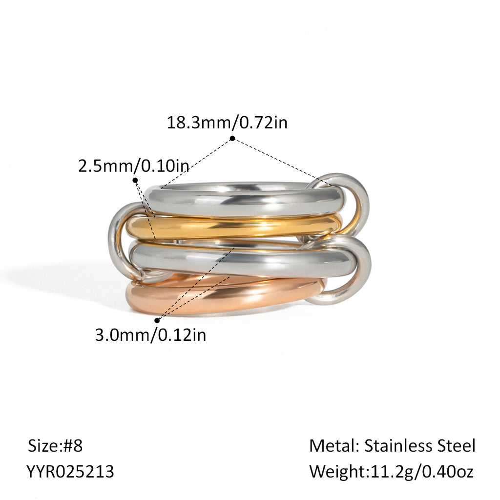 Damen schickes Mehrfarbiges Ring-Set Shop Nory