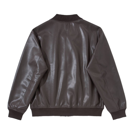 Herren Glattleder‑Bomberjacke mit nahtverdeckter Front und elastischen Rippenbündchen Shop Nory