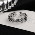 Damen Ring aus hochwertigem Edelstahl mit floralem Design Shop Nory