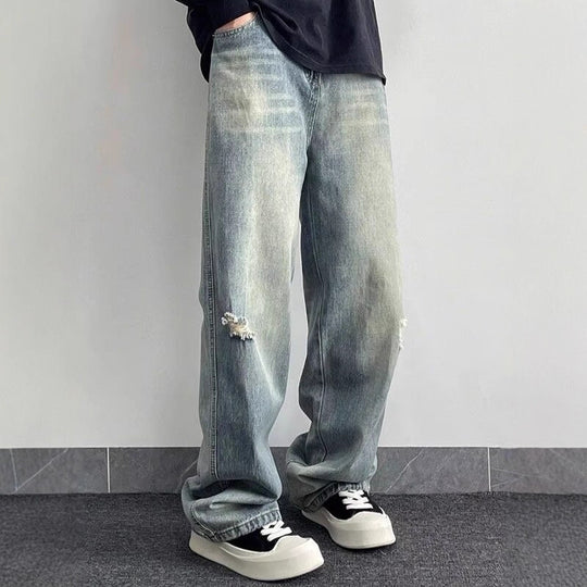 Damen Modische und lässige Baggy-Jeans Shop Nory