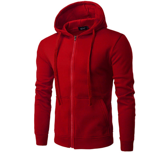 Herren nan schmal geschnittene Zip-Hoodie Jacke mit weichem Fleece-Innenfutter und Kängurutaschen Shop Nory