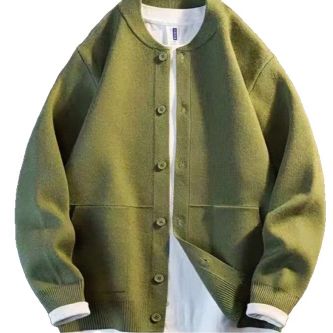Unisex Feinstrick-Cardigan mit Rundhals, aufgesetzten Taschen und Rippbündchen Shop Nory