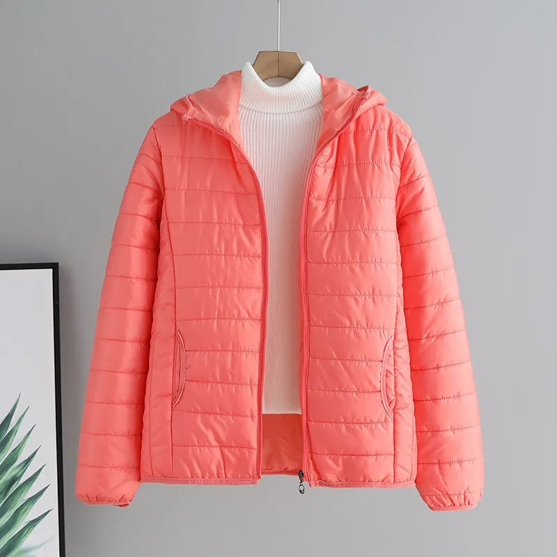 Damen leichte gesteppte Kapuzenjacke mit Thermoisolierung Shop Nory