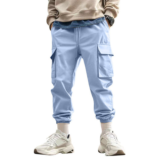 Herren Tapered Cargo-Jogginghose mit Kordelzug, aufgesetzten Klappentaschen und elastischen Bündchen Shop Nory
