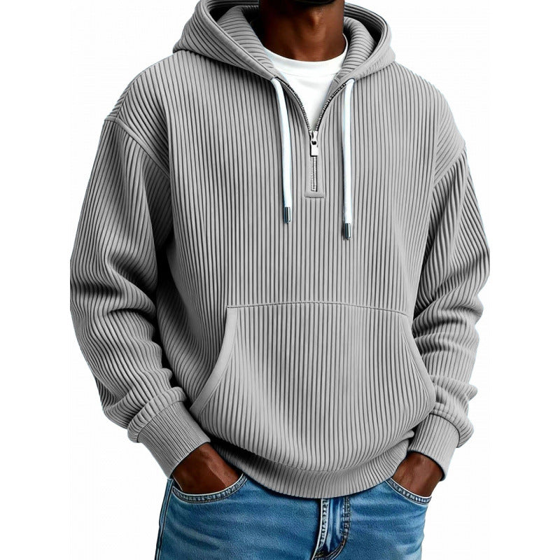 Herren Bequemer Kapuzenpullover mit hoch geschlossenem Reißverschluss Shop Nory