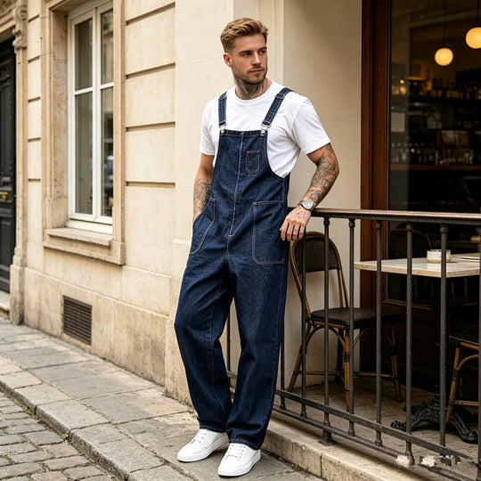 Herren Modische Denim-Latzhose Shop Nory