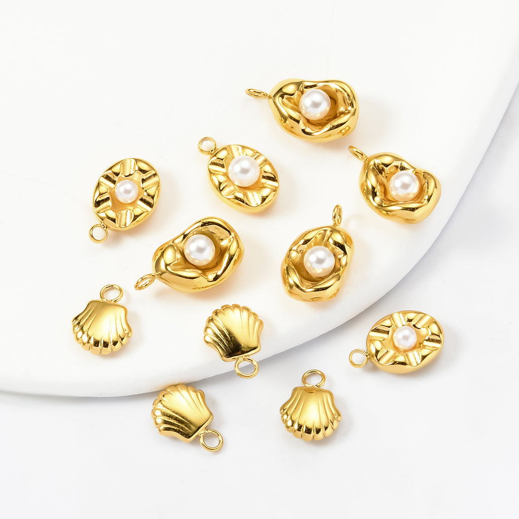 Damen Muschelanhänger aus hochwertigem Gold Shop Nory