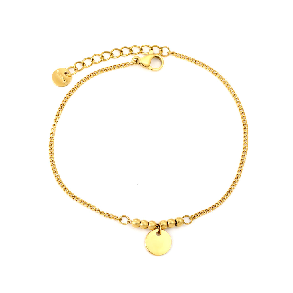 Damen Armband mit fein strukturiertem Gliederdesign und abnehmbarem Anhänger Shop Nory