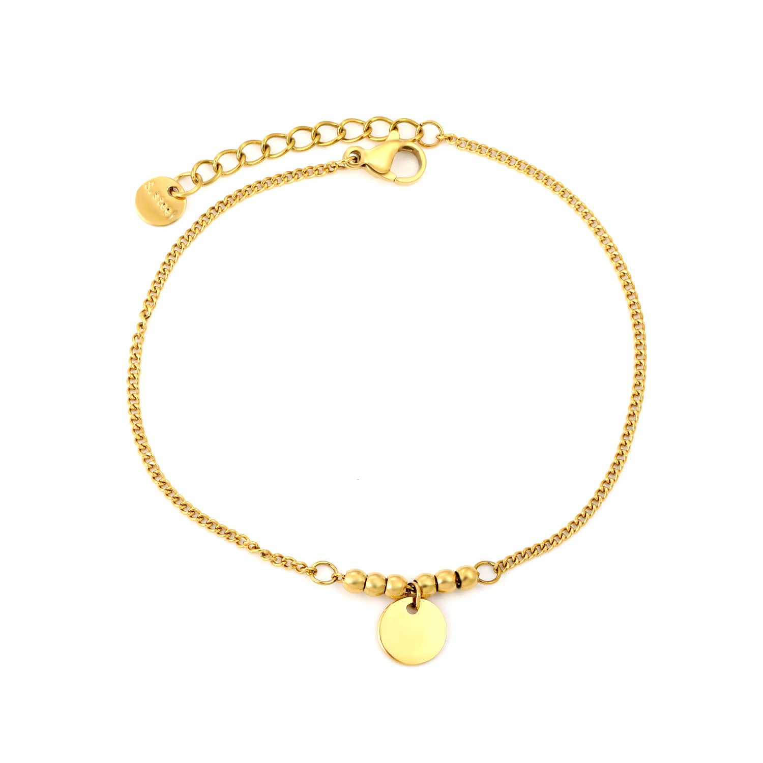 Damen Armband mit fein strukturiertem Gliederdesign und abnehmbarem Anhänger Shop Nory