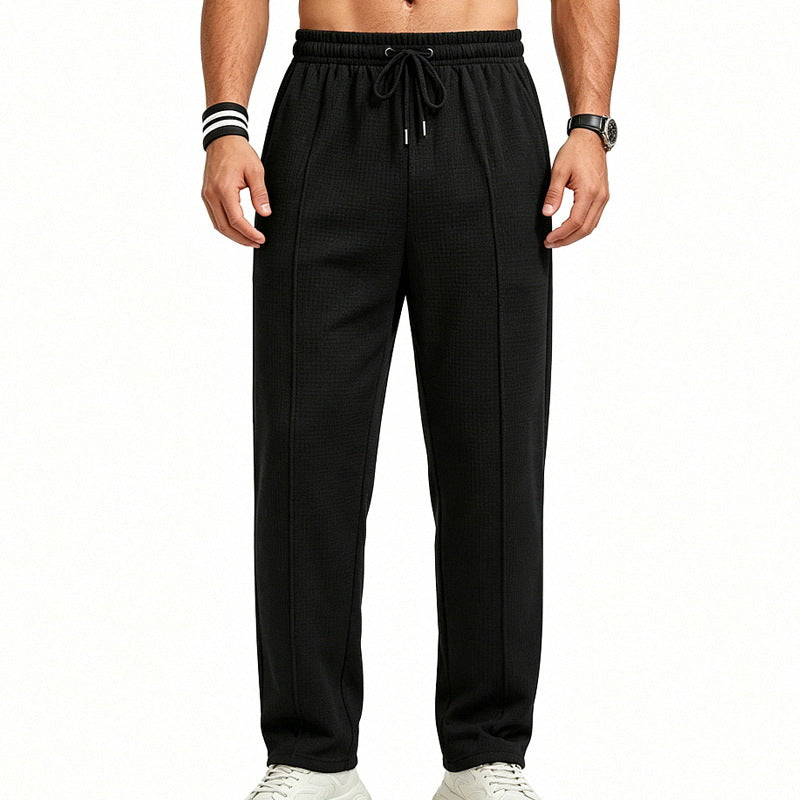 Herren Texturierte Relax-Fit Jogginghose mit Bügelfalte und Kordelzug Shop Nory