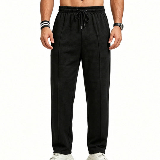 Herren Texturierte Relax-Fit Jogginghose mit Bügelfalte und Kordelzug Shop Nory