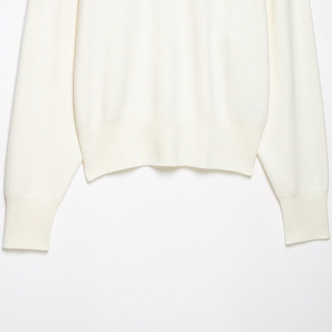 Damen Cropped Oversize-Strickpullover mit halbem Metallreißverschluss und Funnelkragen Shop Nory