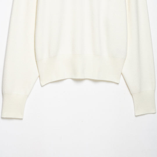 Damen Cropped Oversize-Strickpullover mit halbem Metallreißverschluss und Funnelkragen Shop Nory