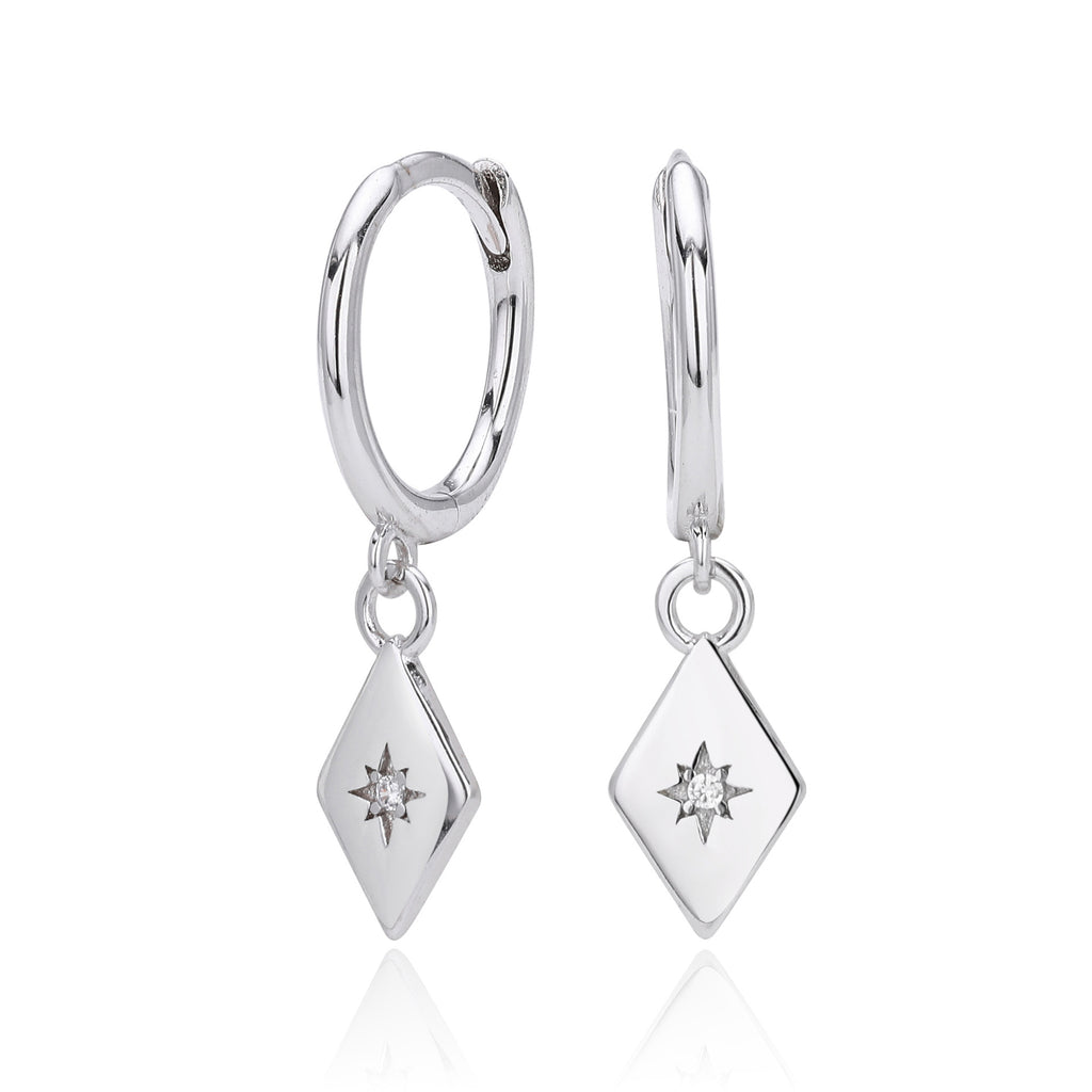 Damen Ohrhänger mit hochwertigem Zirkonanhänger aus 925 Sterling Silber Shop Nory