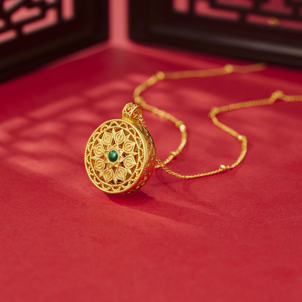 Damen Halskette mit kunstvollem Mandala-Design Shop Nory