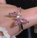 Damenring mit floralem Design und funkelnden Zirkonia Shop Nory 1781548707