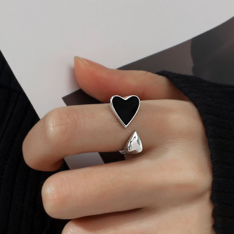Damen Offener Ring mit Herzdesign und funkelndem Zirkonia Shop Nory