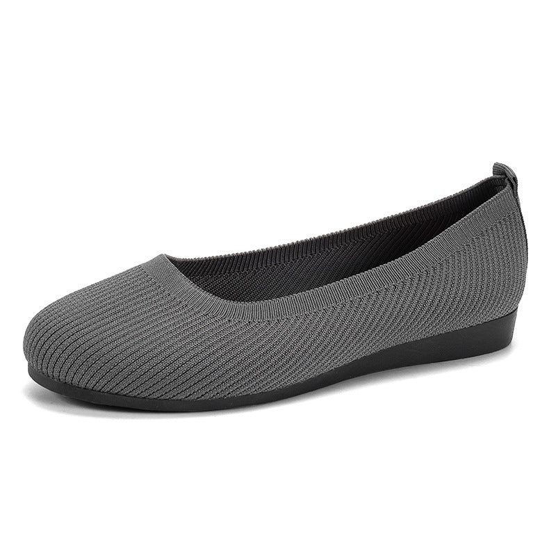 Damen Strick-Ballerinas mit elastischem Sitz