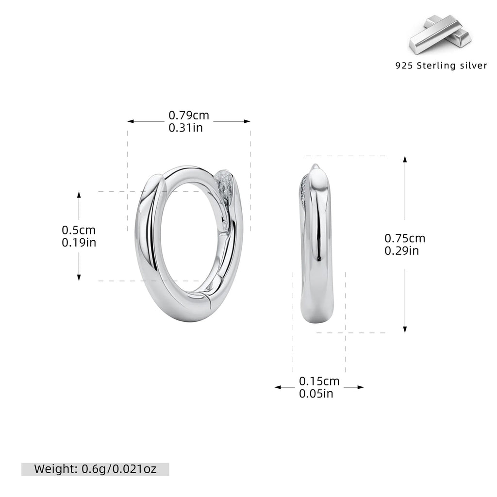 Damen Creolen mit modernem, geschwungenem Design aus 925 Sterling Silber Shop Nory
