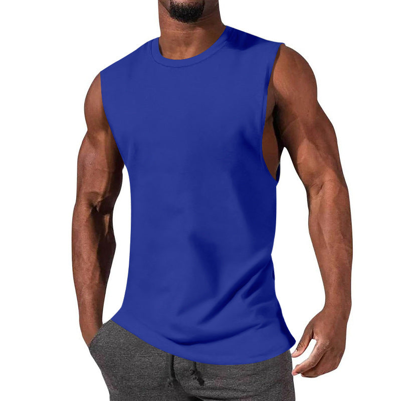 Herren nan athletisches Tanktop mit extra tiefem Armanschnitt und elastischem Baumwollmix