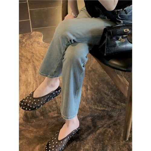 Damen Mesh‑Mules mit Schmucknieten und gepolstertem Komfortfußbett Shop Nory