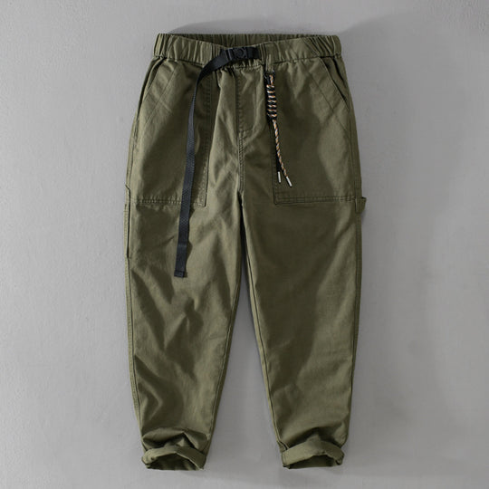 Herren Tapered-Cargohose im Utility-Stil mit gekrempeltem Saum und elastischem Bund Shop Nory