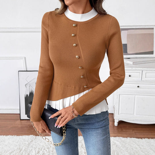 Damen Eleganter Strickblazer mit asymmetrischem Saum Shop Nory