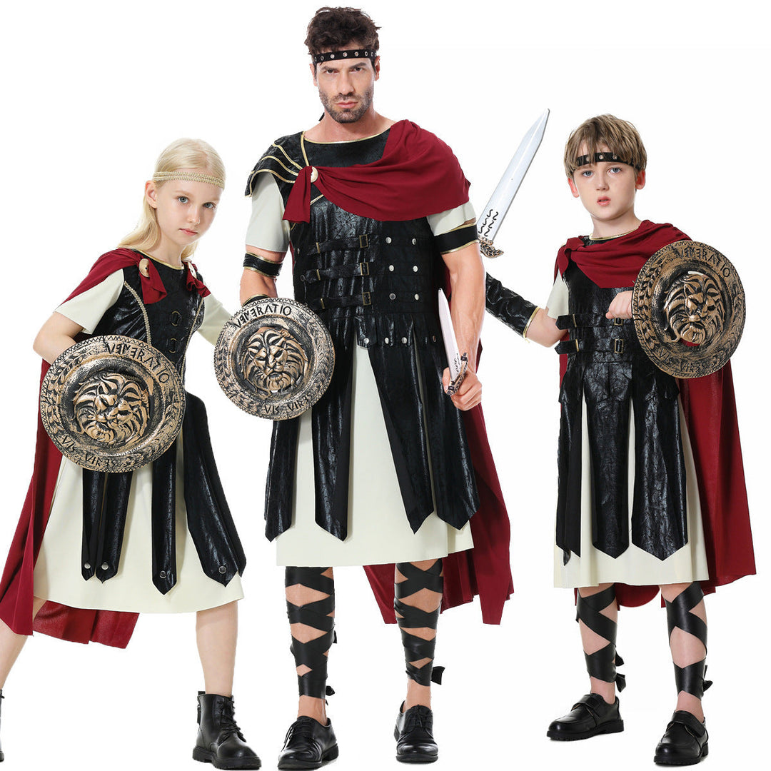 Mädchen Gladiatorinnenkostüm mit Umhang und Accessoires Shop Nory